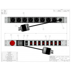 1U Shipboard PDU, 30A, L6-30P Input, 8 x MS3102E16-10S, TAA Compliant