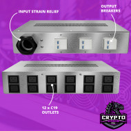 Crypto Slayer 3.0, 190 Amps, 1 or 3 Phase Input, 1U, 12 x C-19